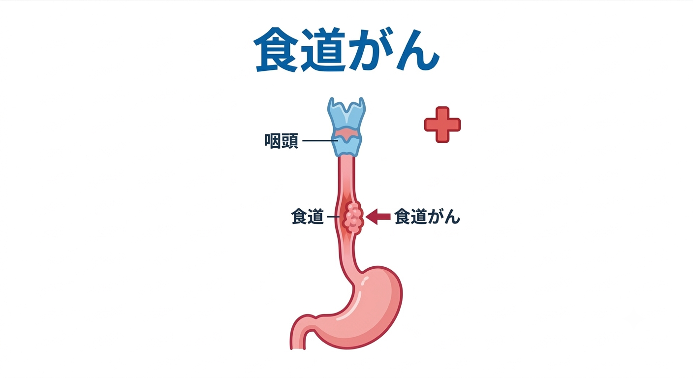 食道がんのイラスト
