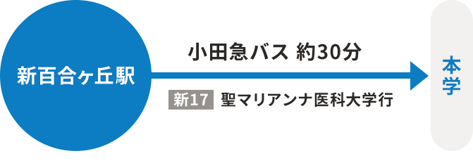 小田急バス 聖マリアンナ医科大学行 約30分