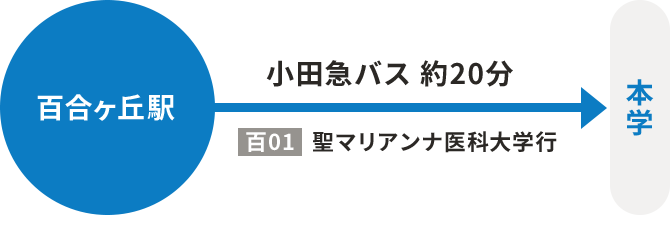 小田急バス 聖マリアンナ医科大学行 約20分