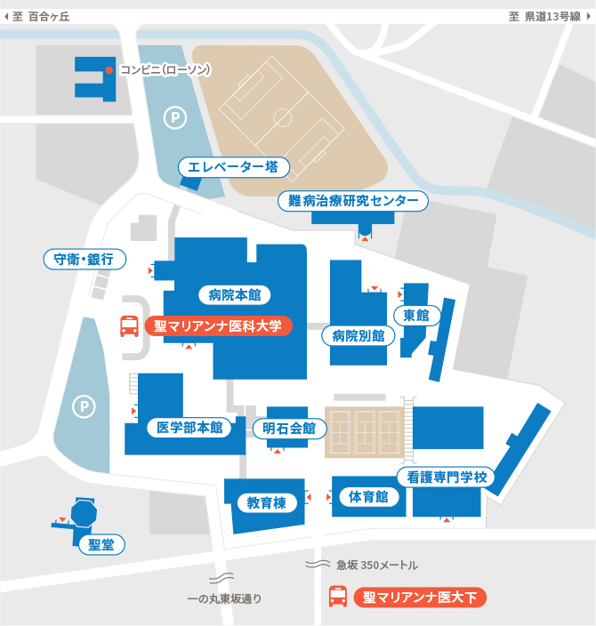 大学敷地内地図